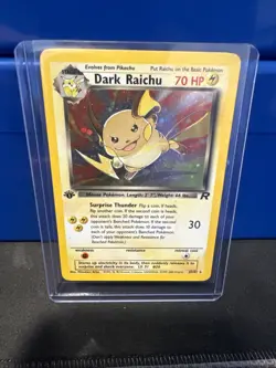 Pokemon Card - Team Rocket 83/82 - DARK RAICHU (holo-foil) *1st Edition* - Image 1