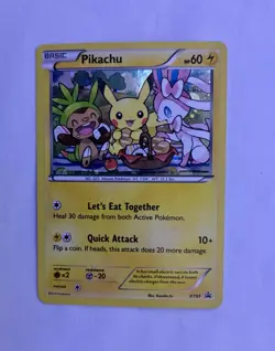 Pokemon Pikachu XY95 Promo Holo Basic Card English – Quick Attack - Image 1