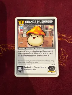 MapleStory Orange Mushroom 65/96 iTCG Uncommon Card NM - Image 1