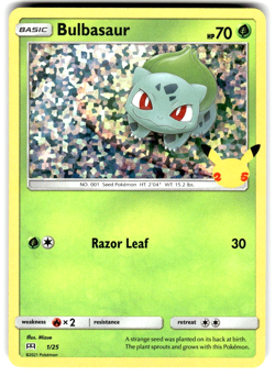Pokemon McDonald's 25th Anniversary Promos Card 1/25 Bulbasaur - Image 1