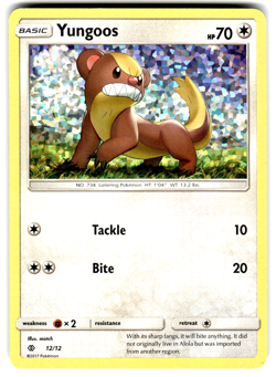 Pokemon McDonald's Promos 2017 Card 12/12 Yungoos - Image 1