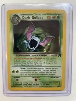 Pokemon Dark Golbat 7/82 TCG Team Rocket 1999-2000 Rare Holo Card - NM/LP - Image 1