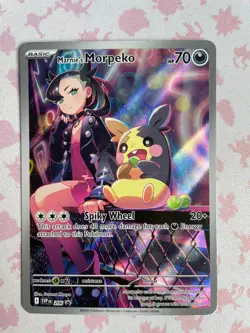 Pokemon TCG Scarlet Violet Black Star Promo Marnie's Morpeko Card SVP206 - Image 1