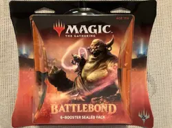MTG Battlebond 6 Booster Sealed Pack (New) English Blister BBD 2018 Battle Draft - Image 1