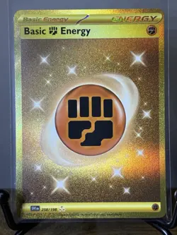 Pokemon TCG Basic Fighting Energy Scarlet Violet Holo Hyper Rare Card 258/198 - Image 1