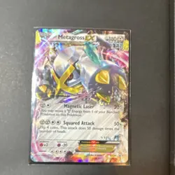 Pokemon Metagross EX Promo Holo XY XY34 180 HP Magnetic Laser Squared Attack - Image 1