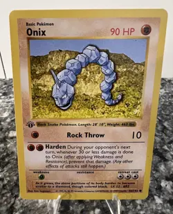Pokemon Onix Shadowless 1st Edition 056/102 Common Regular Base Set Vintage 1999 - Image 1