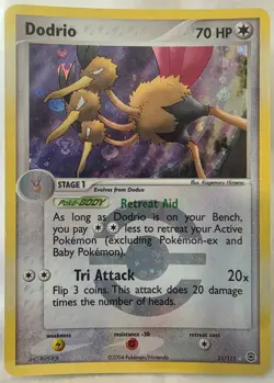 2004 Pokemon EX Fire Red & Leaf Green Dodrio-Reverse Foil #21/112 - Image 1