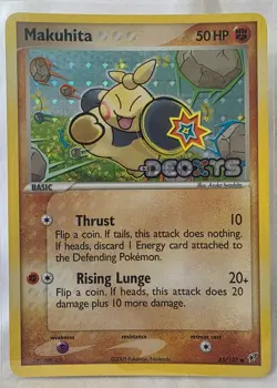 2005 Pokemon EX Deoxys Makuhita-Reverse Foil #65/107 - Image 1