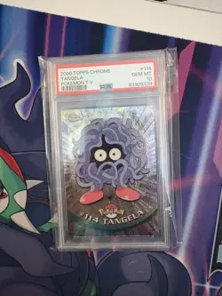 PSA 10 2000 Pokemon Game Topps Chrome Tangela Spectra TV Rare Base Series 2 GEM - Image 1