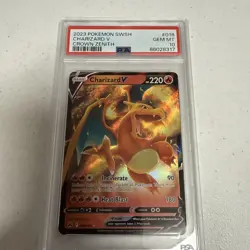 2023 Pokemon Charizard V #018/159 Holo Crown Zenith PSA 10 MINT - Image 3