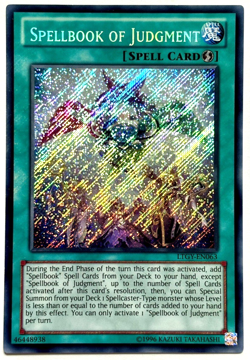 LTGY-EN063 Spellbook of Judgment - Secret Rare Unlimited Lightly Played YuGiOh - Image 1