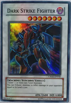 Yugioh 1x Dark Strike Fighter CRMS-EN040 Super Rare Unlimited Near Mint - Image 1