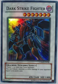 Yugioh 1x Dark Strike Fighter CRMS-EN040 Super Rare Unlimited Near Mint - Image 2