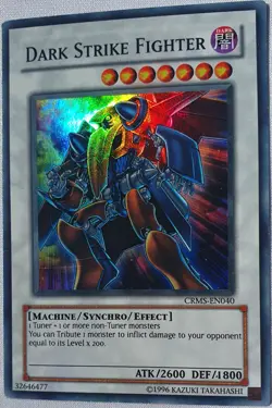Yugioh 1x Dark Strike Fighter CRMS-EN040 Super Rare Unlimited Near Mint - Image 3