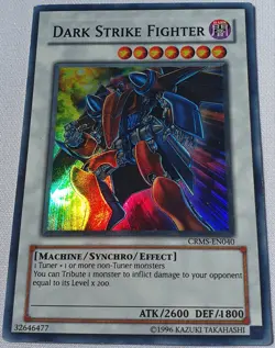 Yugioh 1x Dark Strike Fighter CRMS-EN040 Super Rare Unlimited Near Mint - Image 4
