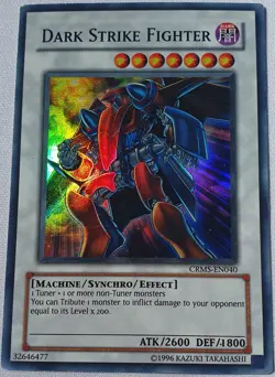 Yugioh 1x Dark Strike Fighter CRMS-EN040 Super Rare Unlimited Near Mint - Image 5