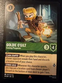 Goldie O'Gilt - Cunning Prospector 87/204 Rare Whispers In The Well Lorcana TCG - Image 1