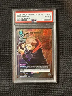 Union Arena TCG Yuji Itadori Alt Art Holo PSA 10 Gem Mint Jujutsu Kaisen CCG - Image 1