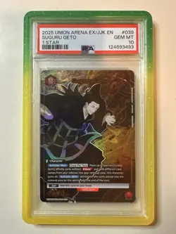 Union Arena TCG Suguru Geto Alt Art Holo PSA 10 Gem Mint CCG Jujutsu Kaisen - Image 1