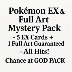 Pokemon EX & Full Art Mystery Pack, 5 EX Cards + 1 Full Art Guaranteed All Hits! - Image 3