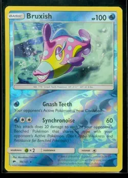 POKEMON BRUXISH #38/147 RARE REVERSE HOLOFOIL NM BURNING SHADOWS CARD - Image 1