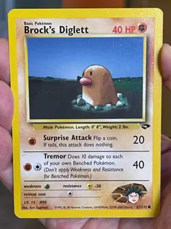 POKEMON BROCK'S DIGLETT 67/132 COMMON GYM CHALLENGE NM CARD - Image 1