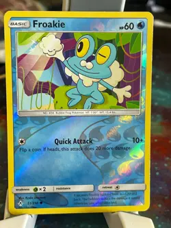 POKEMON FROAKIE 51/214 COMMON REVERSE HOLOFOIL UNBROKEN BONDS NM CARD - Image 1