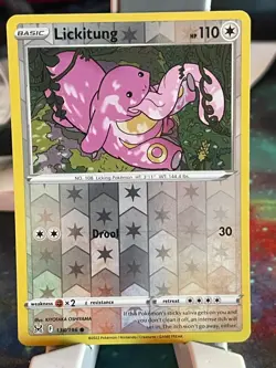 POKEMON LICKITUNG 138/196 COMMON REVERSE HOLOFOIL LOST ORIGIN NM CARD - Image 1