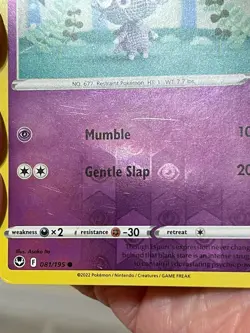 POKEMON ESPURR 081/195 COMMON SILVER TEMPEST LP CARD - Image 3