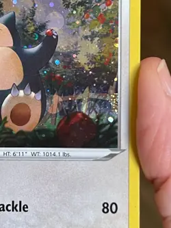 POKEMON SNORLAX 140/202 RARE COSMOS HOLOFOIL WITH SWIRL SWORD & SHIELD NM CARD - Image 3