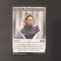Liliana, Waker of the Dead Emblem Token Core Set 2021 M21 LP English Regular MTG - Image 1