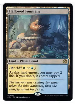 MTG Hallowed Fountain - Lorwyn Eclipsed (ECL) Regular Magic Near Mint - Image 1