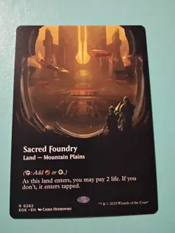 Magic: The Gathering Sacred Foundry, Land, Red White, EOE, Regular, 0282, 2025 - Image 1