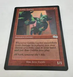 MTG * Goblin Lackey NM Never Played Urza's Saga Regular SellbyCyn - Image 1