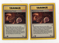 Pokemon TCG Fossil Mysterious Fossil 1st Edition Lot (2) Cards 62/62 NM - Image 1