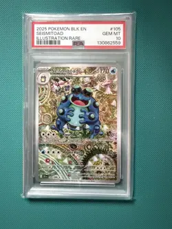 Seismitoad 105/086 PSA 10 Black Bolt English Illustration Rare Pokemon - Image 1