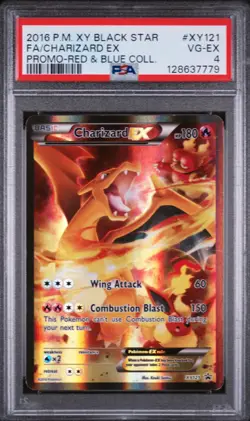 Pokemon TCG Charizard EX XY121 Black Star Promo Psa 4 - Image 1