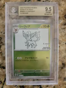 2023 POKEMON JAPANESE YU NAGABA LEAFEON #068/SV-P HOLO Beckett 9.5 Gem Mint - Image 1