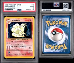 1999 POKEMON GAME NINETALES-HOLO #12 BLACK FLAME PSA 9 - Image 3