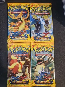 X4 Pokemon TCG Flashfire Sealed Booster Packs - Full Art Set - Image 1