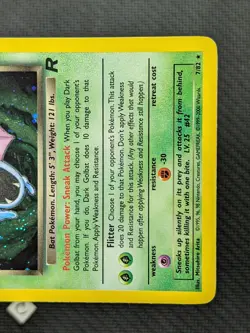 Dark Golbat 7/82 - Team Rocket Unlimited Holo Rare Pokemon TCG NM - Image 5