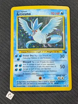 Articuno 2/62 - Fossil Unlimited Holo Rare Pokemon TCG HP - Image 1