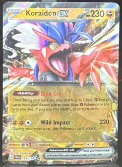 Pokemon TCG Koraidon ex 125/198 SV01: Scarlet & Violet Base Set Double Rare Holo - Image 1