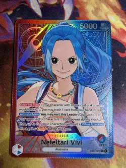 One Piece Heroines Edition Nefeltari Vivi Alternate Art Leader EB03-001 NM - Image 1