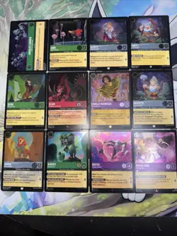 LOT X12 Mixed Foil Lot -Disney Lorcana Shimmering Rare/Super Rare/ Other TCG X12 - Image 1