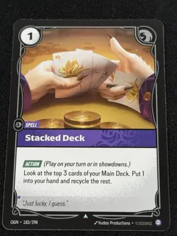 Stacked Deck 183/298 - Riftbound TCG League of Legends Origins Regular - Image 1