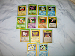 MIXED LOT OF 13 VINTAGE JAPANESE & ENGLISH POKEMON HOLO CARDS-SOME WITH SWIRLS! - Image 1