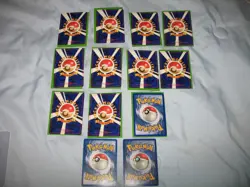 MIXED LOT OF 13 VINTAGE JAPANESE & ENGLISH POKEMON HOLO CARDS-SOME WITH SWIRLS! - Image 2
