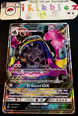 Alolan Muk GX 84/147 NM Holo Ultra Rare Pokemon Card. Free Tracked Shipping! - Image 1